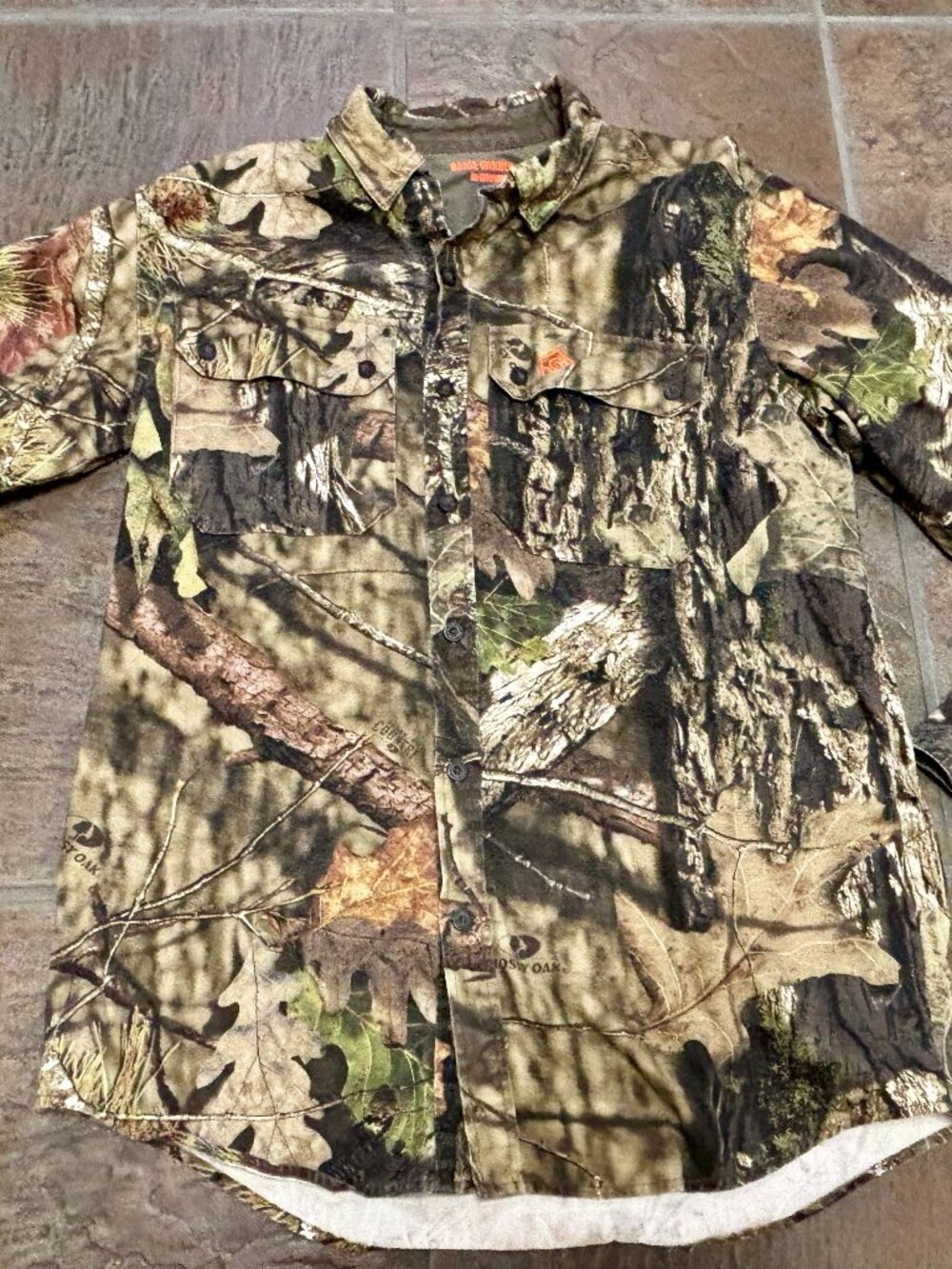~~Game Winner Mens Realtree Camo Button Down Hunting Shirt Brown Medium..VGUC!!!